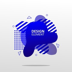 Abstrack modern blue element for tamplate