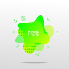 Gardient green abstrack modern element for tamplate