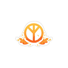 Peace icon, sign and symbol, hippie concept.