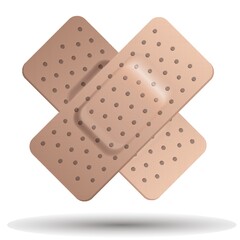 crossed bandage