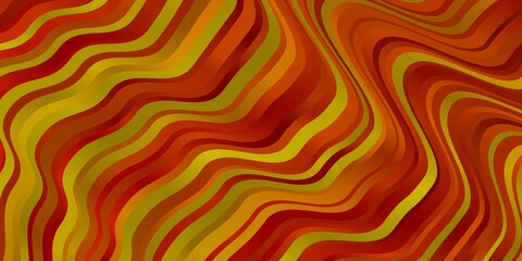 Light Orange vector background with curves. Abstract gradient illustration with wry lines. Smart design for your promotions.