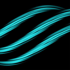 Abstract blue wave colors on a black vector wallpaper background