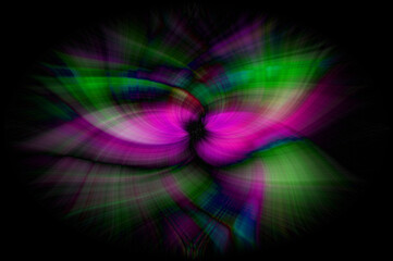 Colorful and abstract twirl made in a creative and artistic way