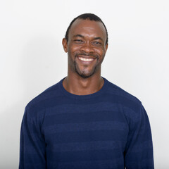 Portrait of handsome African man with beard