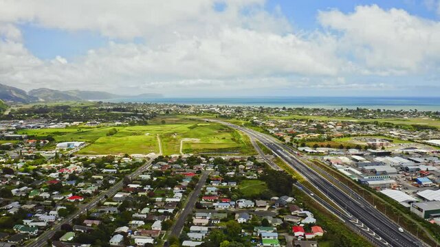 Aerial Drone shot of the Kapiti Coast