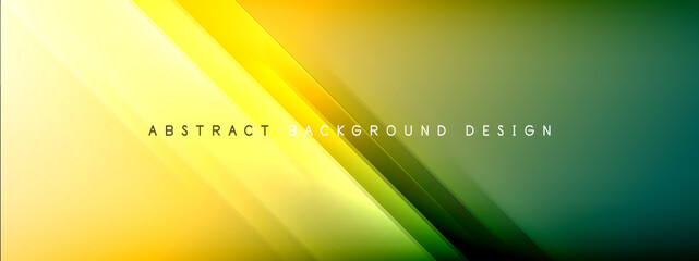 Motion concept neon shiny lines on liquid color gradients abstract backgrounds. Dynamic shadows and lights templates for text