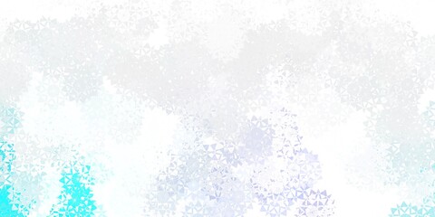 Light pink, blue vector texture with bright snowflakes.