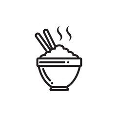 steaming bowl of rice