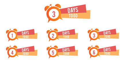 Number days left countdown illustration template