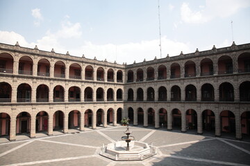 Naklejka premium View of National Palace, the seat of the Mexican president and the federal executive in Zocalo square Mexico city, Mexico