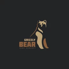 Fototapeten Grizzly bear logo © Maryna
