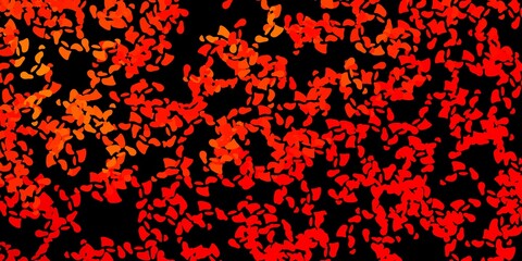 Fototapeta na wymiar Dark orange vector pattern with abstract shapes.