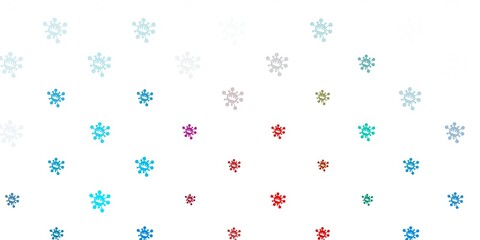 Light blue, red vector texture with disease symbols.