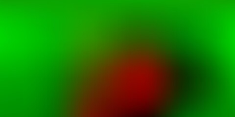 Light Green, Red vector gradient blur backdrop.