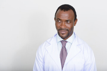 Portrait of handsome bearded African man doctor