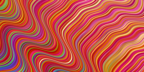 Light Multicolor vector backdrop with curves. Abstract illustration with bandy gradient lines. Pattern for websites, landing pages.