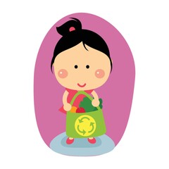 girl with bag
