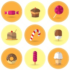 set of sweet food