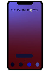 mobile phone with blank screen