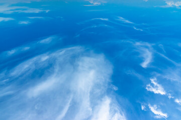 White cloud on the sky with blue sky