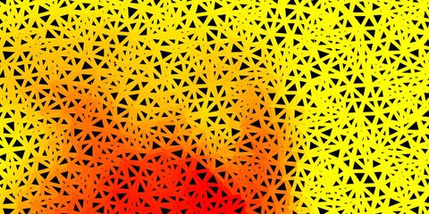 Light green, red vector abstract triangle backdrop.