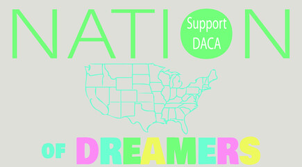 DACA Support Sign Illustration