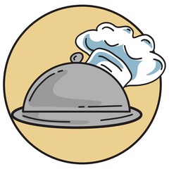 cloche and chef cap