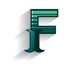 abstract design of alphabet f