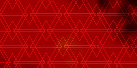 Dark Red vector pattern with lines, triangles. Gradient triangles in abstract style on simple form. Design for your promotions.