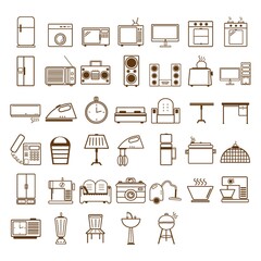 collection of home appliances
