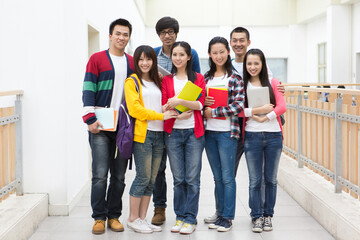 Asian College Student On Campus