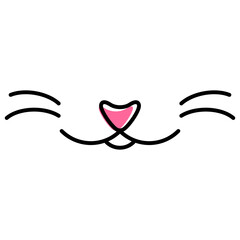Vector pink cat nose illustration