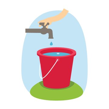 Filling Water In Bucket