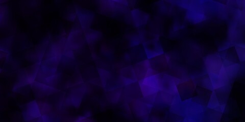 Obraz premium Dark Purple vector background with triangles, cubes.