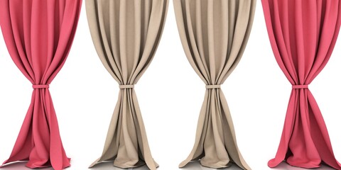 curtains .3d Render Illustration..