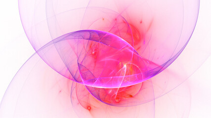 3D rendering abstract multicolor fractal light background