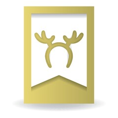 reindeer horns hat button