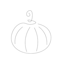 Pumpkin on white background autumn design. Vector illustration