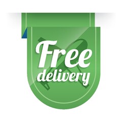 free delivery label design