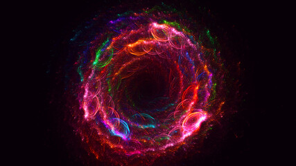 3D rendering abstract round light background