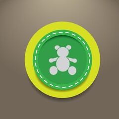 teddy bear button