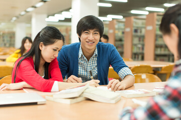 Asian College Student On Campus