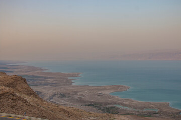 Fototapeta na wymiar The shore of the Dead Sea