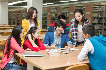 Asian College Student On Campus