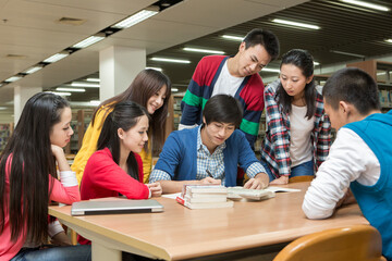 Asian College Student On Campus