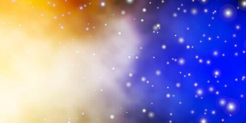 Light Blue, Yellow vector pattern with abstract stars. Modern geometric abstract illustration with stars. Pattern for websites, landing pages.