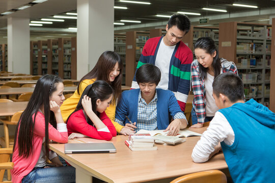 Asian College Student On Campus