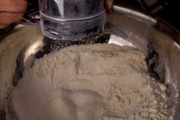 sifting flour