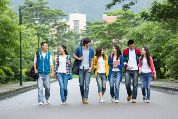 Asian College Student On Campus