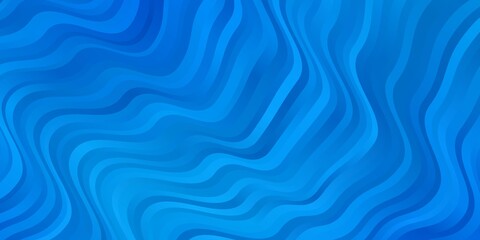 Light BLUE vector pattern with wry lines. Colorful abstract illustration with gradient curves. Pattern for booklets, leaflets.